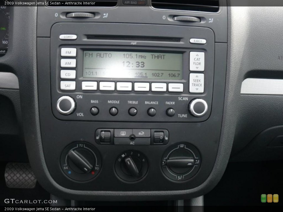 Anthracite Interior Controls for the 2009 Volkswagen Jetta SE Sedan #41024176