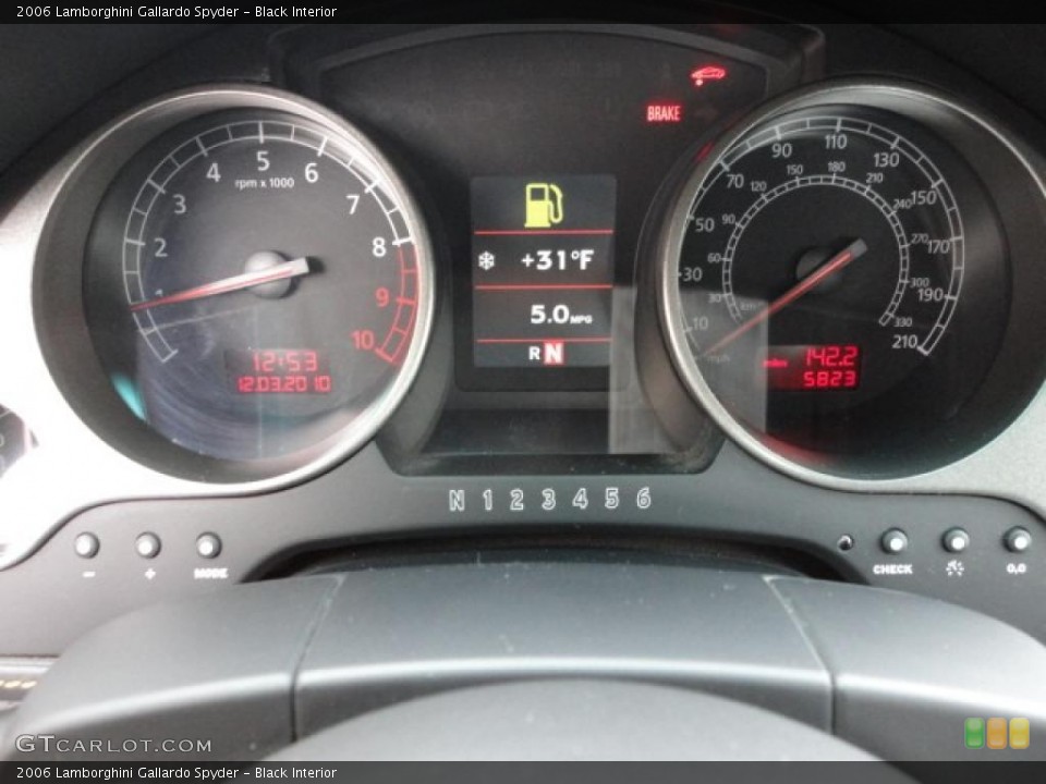 Black Interior Gauges for the 2006 Lamborghini Gallardo Spyder #41024504