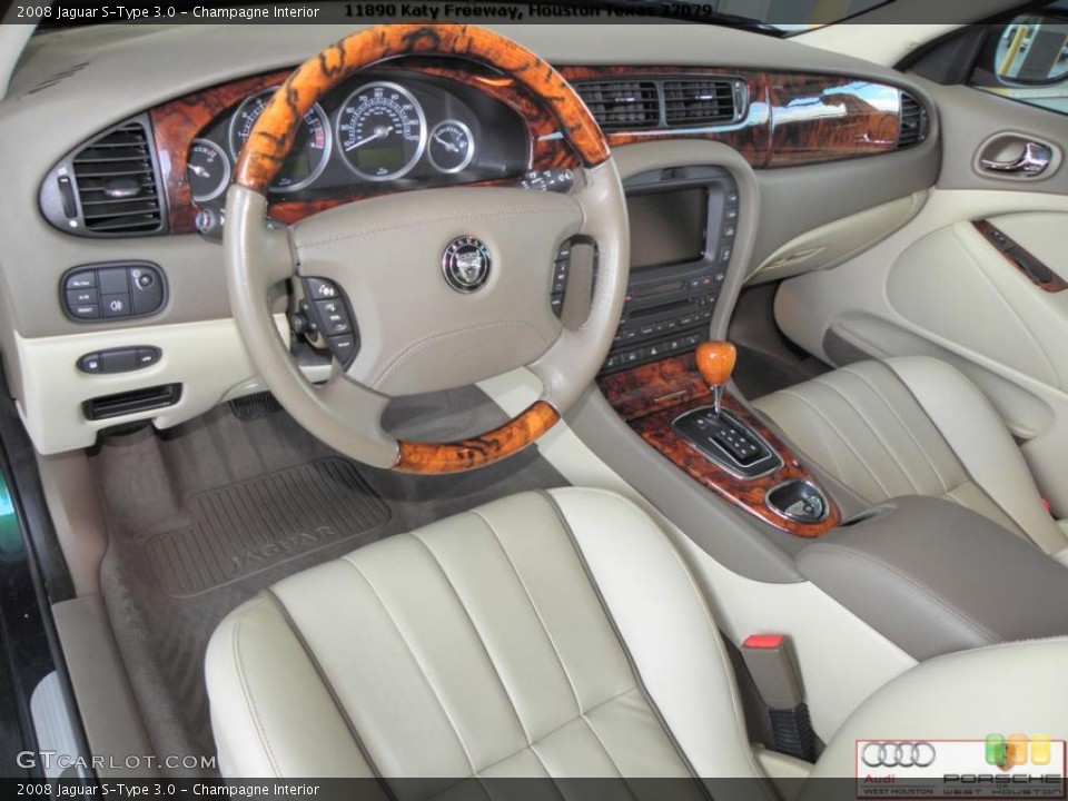 Champagne Interior Prime Interior for the 2008 Jaguar S-Type 3.0 #41024508