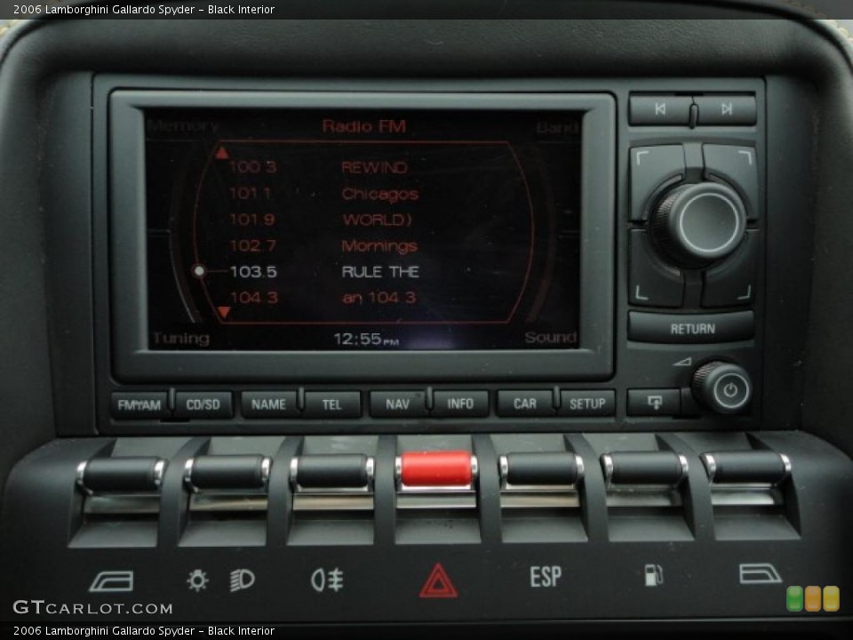 Black Interior Controls for the 2006 Lamborghini Gallardo Spyder #41024584