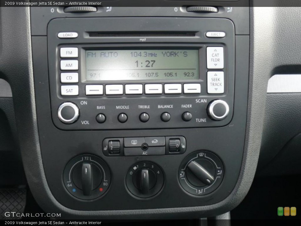 Anthracite Interior Controls for the 2009 Volkswagen Jetta SE Sedan #41024848
