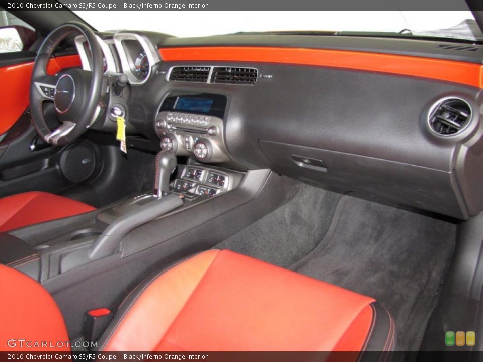 Black/Inferno Orange Interior Dashboard for the 2010 Chevrolet Camaro SS/RS Coupe #41028456