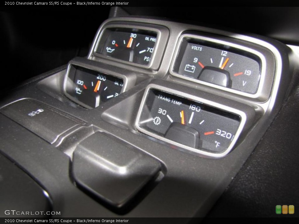 Black/Inferno Orange Interior Gauges for the 2010 Chevrolet Camaro SS/RS Coupe #41028520