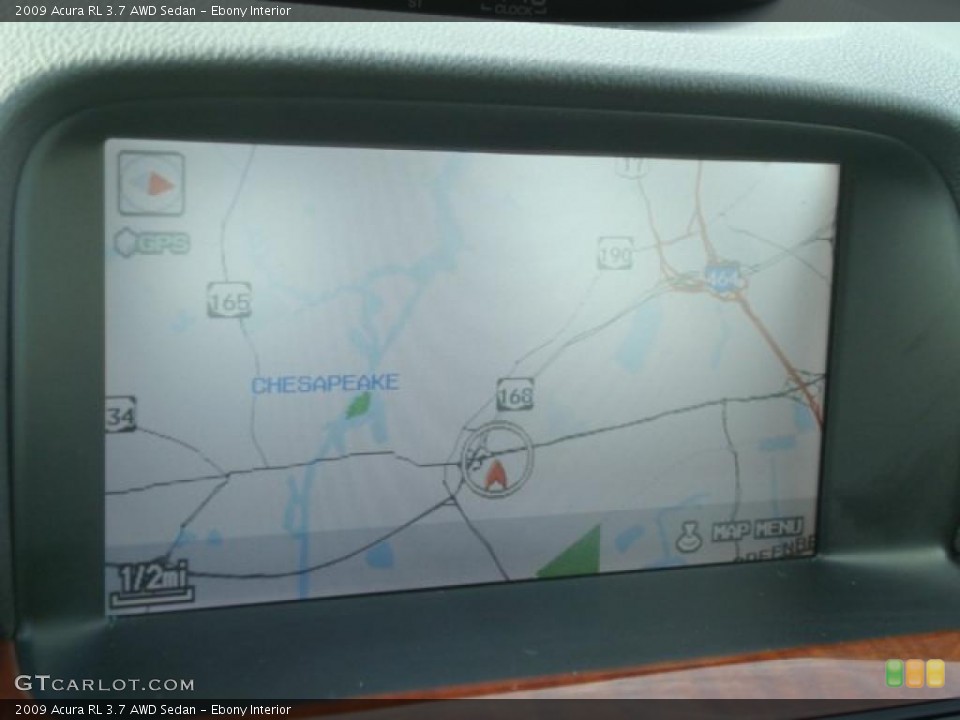 Ebony Interior Navigation for the 2009 Acura RL 3.7 AWD Sedan #41031940