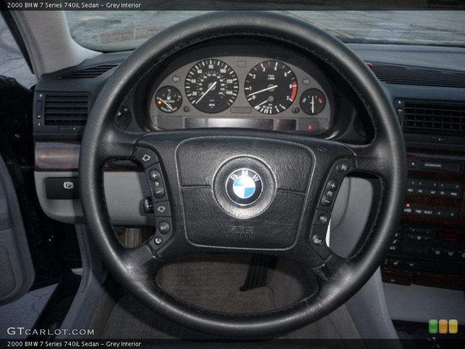 Grey Interior Steering Wheel for the 2000 BMW 7 Series 740iL Sedan #41041237