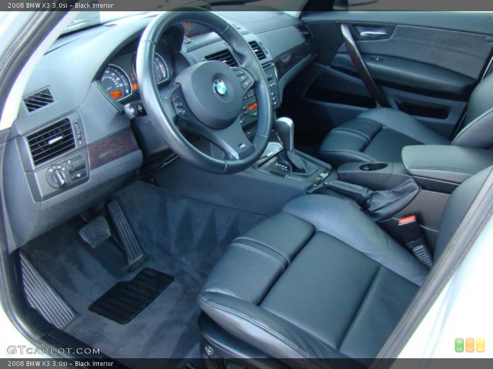 Black 2008 BMW X3 Interiors