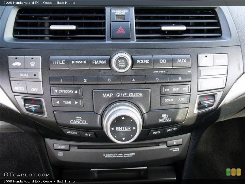 Black Interior Controls for the 2008 Honda Accord EX-L Coupe #41043565