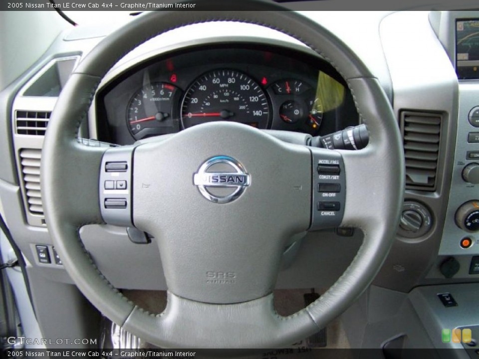 Graphite/Titanium Interior Steering Wheel for the 2005 Nissan Titan LE Crew Cab 4x4 #41045217