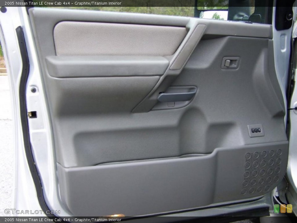 Graphite/Titanium Interior Door Panel for the 2005 Nissan Titan LE Crew Cab 4x4 #41045557