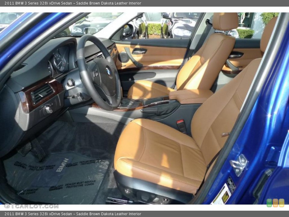 Saddle Brown Dakota Leather Interior Photo for the 2011 BMW 3 Series 328i xDrive Sedan #41046101