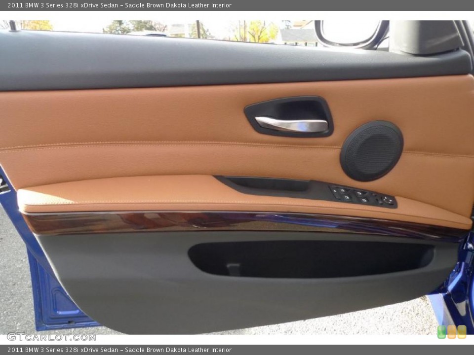 Saddle Brown Dakota Leather Interior Door Panel for the 2011 BMW 3 Series 328i xDrive Sedan #41046353