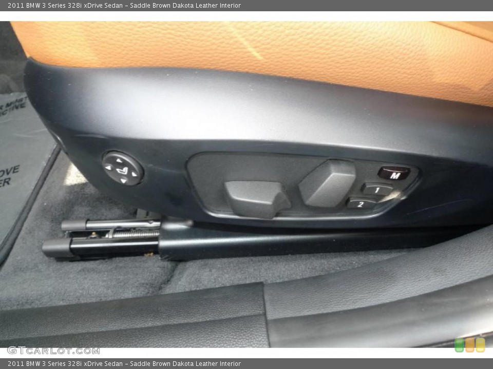 Saddle Brown Dakota Leather Interior Controls for the 2011 BMW 3 Series 328i xDrive Sedan #41046377