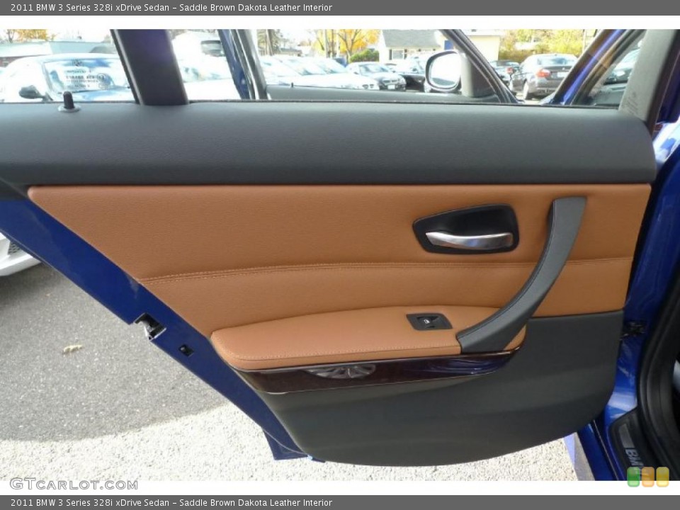 Saddle Brown Dakota Leather Interior Door Panel for the 2011 BMW 3 Series 328i xDrive Sedan #41046401