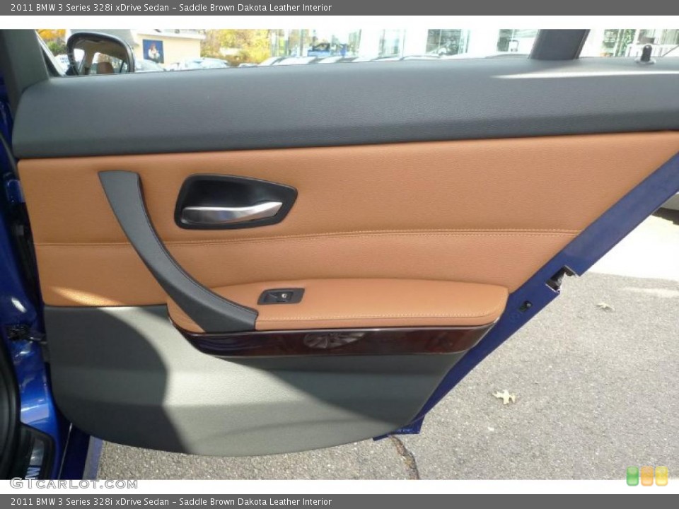 Saddle Brown Dakota Leather Interior Door Panel for the 2011 BMW 3 Series 328i xDrive Sedan #41046429