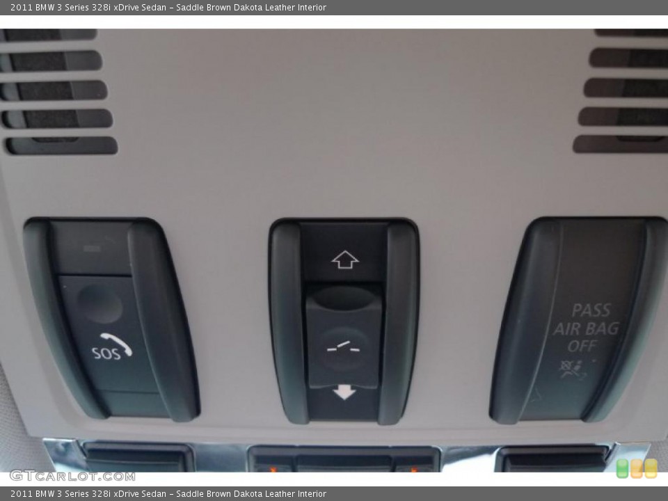 Saddle Brown Dakota Leather Interior Controls for the 2011 BMW 3 Series 328i xDrive Sedan #41046585