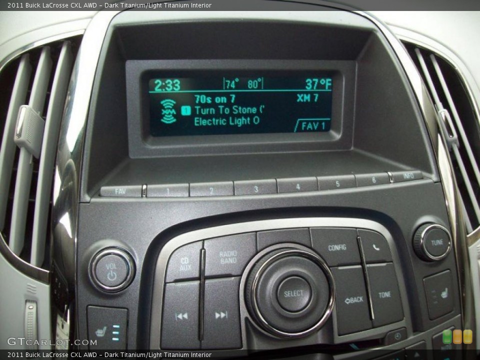 Dark Titanium/Light Titanium Interior Controls for the 2011 Buick LaCrosse CXL AWD #41046849