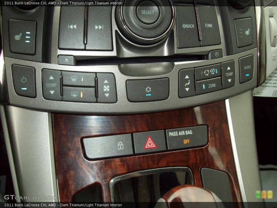 Dark Titanium/Light Titanium Interior Controls for the 2011 Buick LaCrosse CXL AWD #41047037