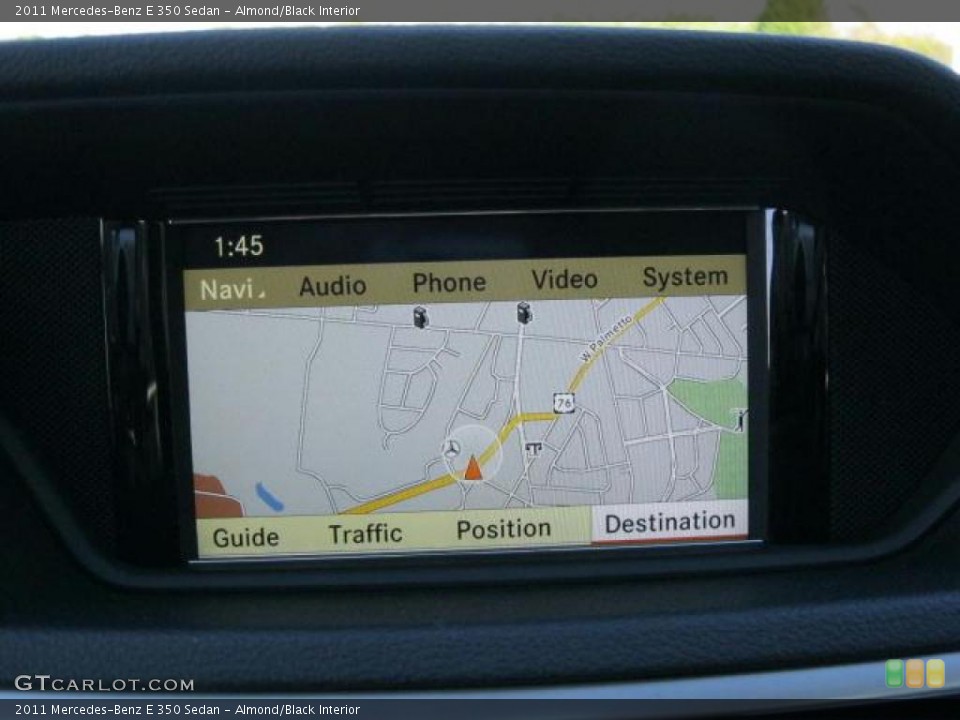 Almond/Black Interior Navigation for the 2011 Mercedes-Benz E 350 Sedan #41047325