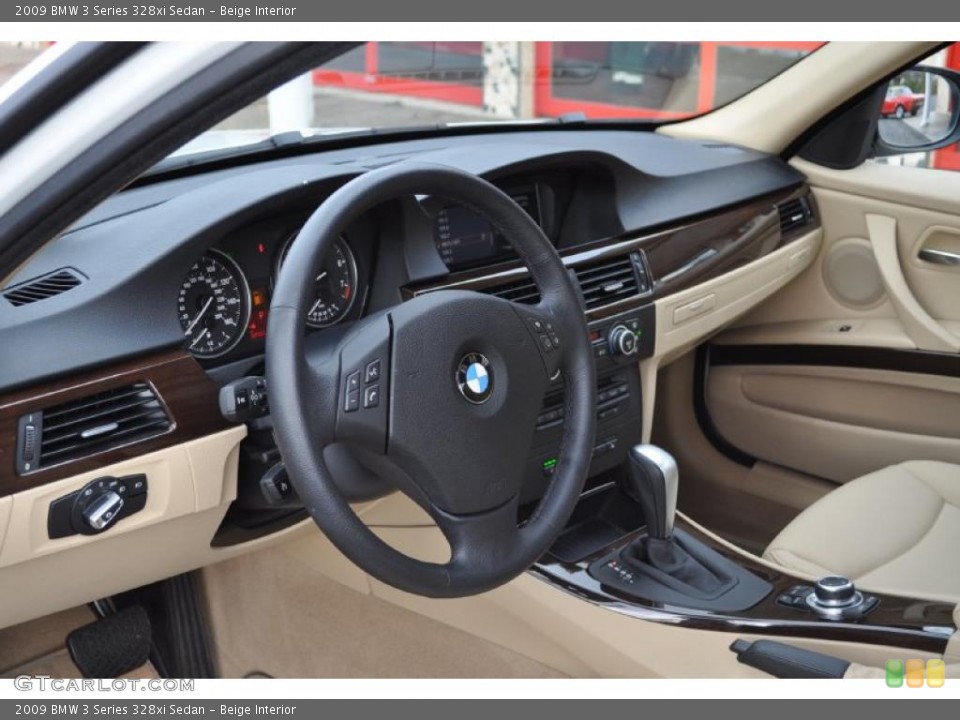 Beige Interior Prime Interior for the 2009 BMW 3 Series 328xi Sedan #41048893