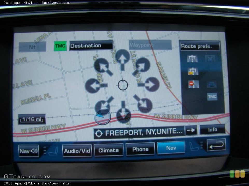 Jet Black/Ivory Interior Navigation for the 2011 Jaguar XJ XJL #41050573