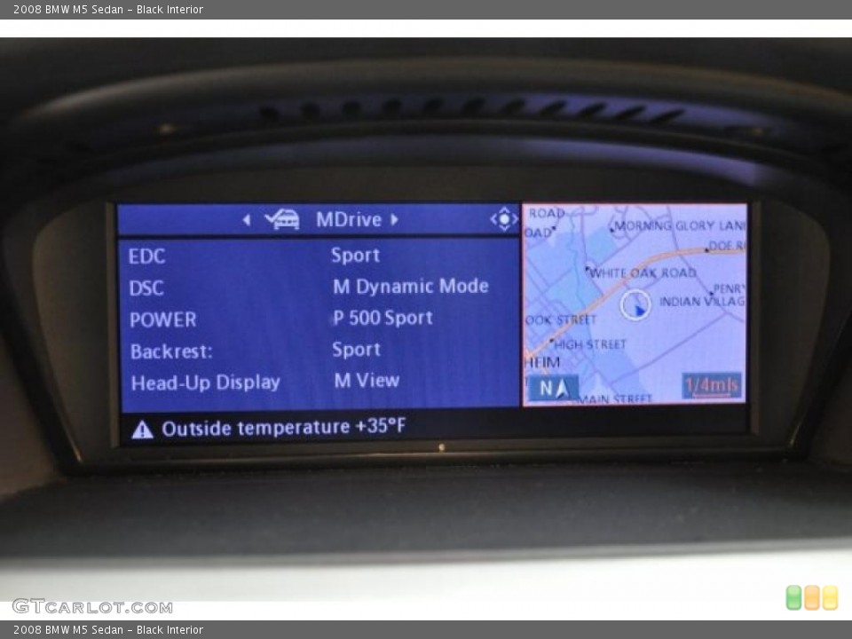 Black Interior Navigation for the 2008 BMW M5 Sedan #41053825