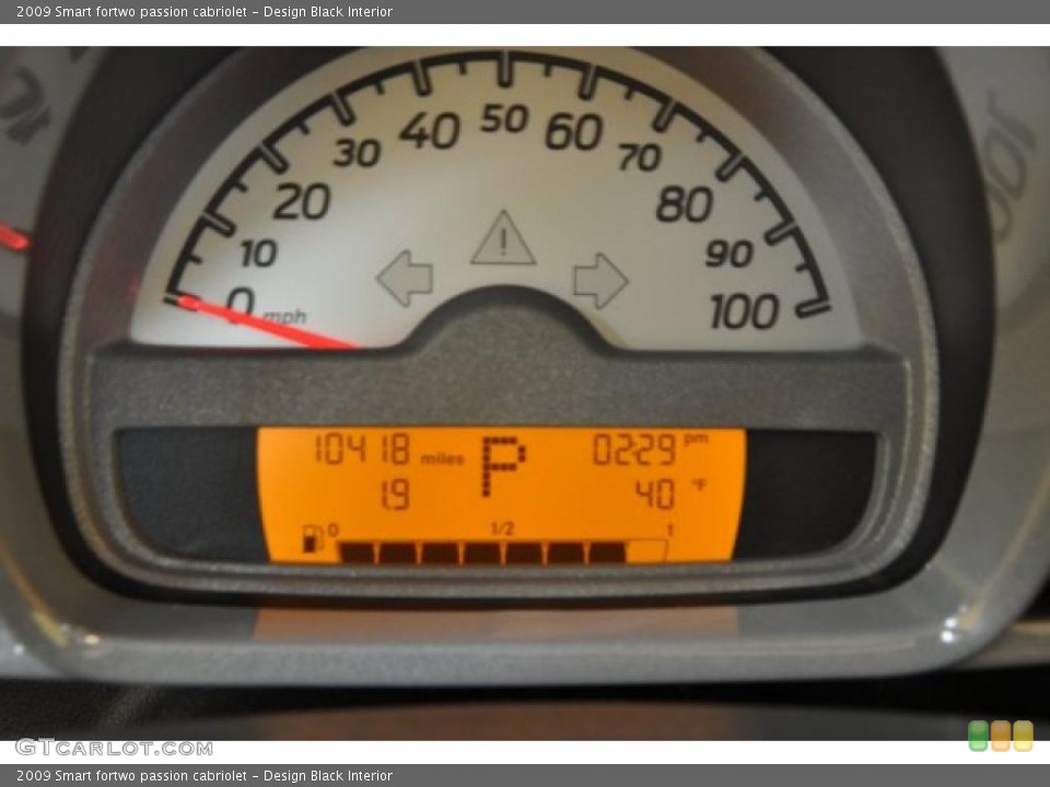 Design Black Interior Gauges for the 2009 Smart fortwo passion cabriolet #41054073
