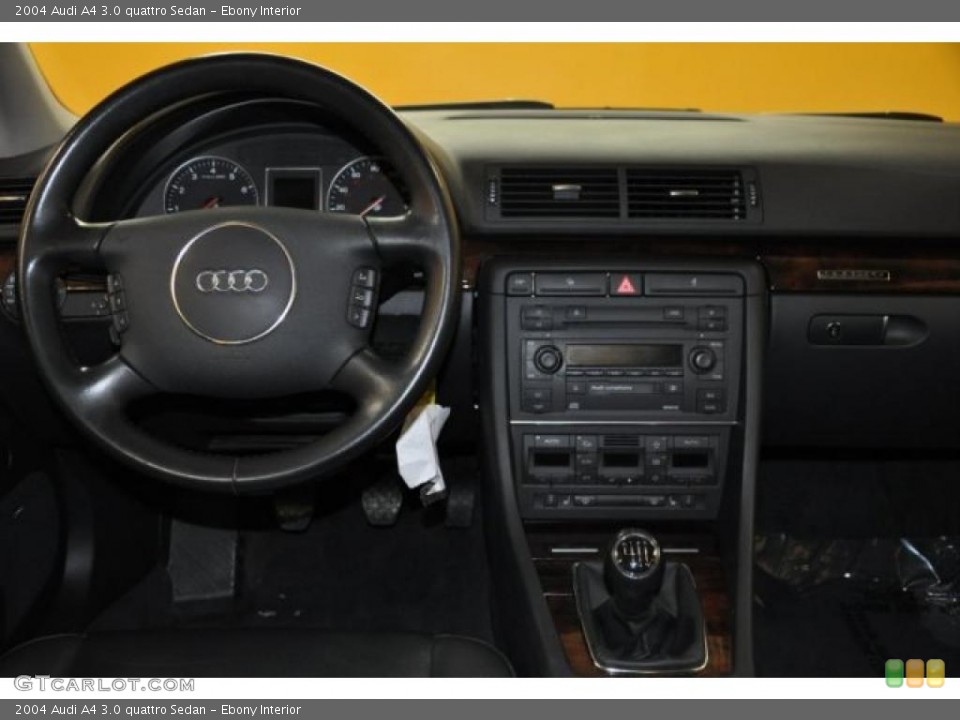 Ebony Interior Dashboard for the 2004 Audi A4 3.0 quattro Sedan #41054241