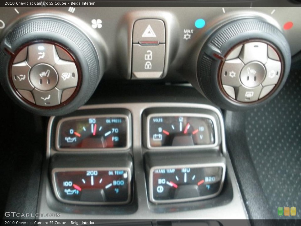 Beige Interior Controls for the 2010 Chevrolet Camaro SS Coupe #41056066