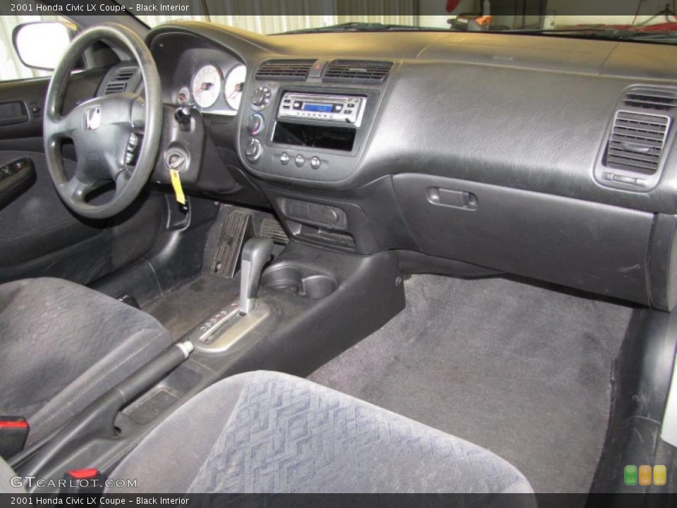 Black Interior Dashboard for the 2001 Honda Civic LX Coupe #41056542