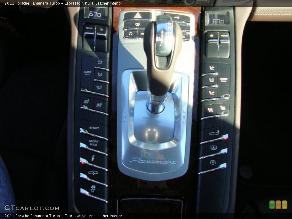 Espresso Natural Leather Interior Controls for the 2011 Porsche Panamera Turbo #41059155