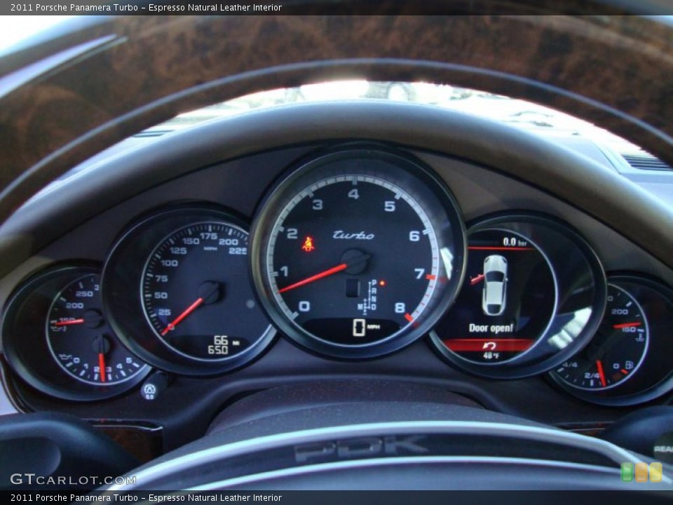 Espresso Natural Leather Interior Gauges for the 2011 Porsche Panamera Turbo #41059203