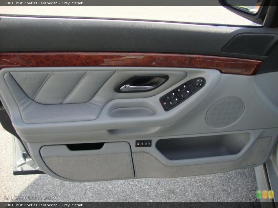 Grey Interior Door Panel for the 2001 BMW 7 Series 740i Sedan #41060231