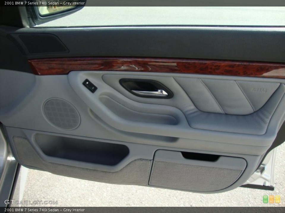 Grey Interior Door Panel for the 2001 BMW 7 Series 740i Sedan #41060367