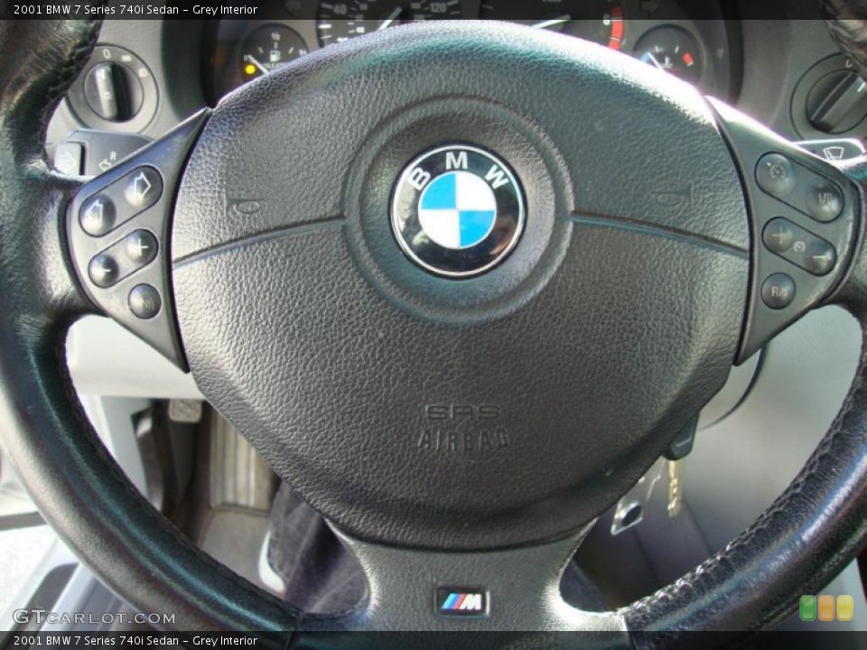 Grey Interior Steering Wheel for the 2001 BMW 7 Series 740i Sedan #41060771