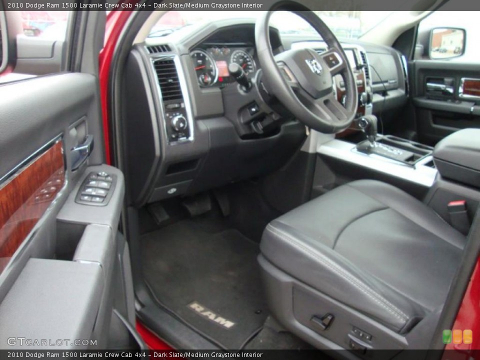 Dark Slate/Medium Graystone Interior Photo for the 2010 Dodge Ram 1500 Laramie Crew Cab 4x4 #41060975