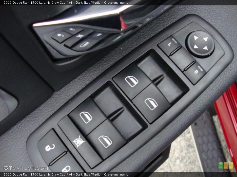 Dark Slate/Medium Graystone Interior Controls for the 2010 Dodge Ram 1500 Laramie Crew Cab 4x4 #41061007