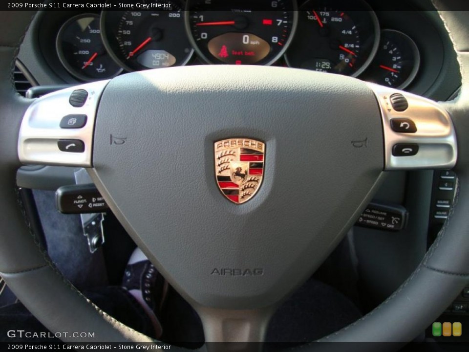 Stone Grey Interior Controls for the 2009 Porsche 911 Carrera Cabriolet #41062239