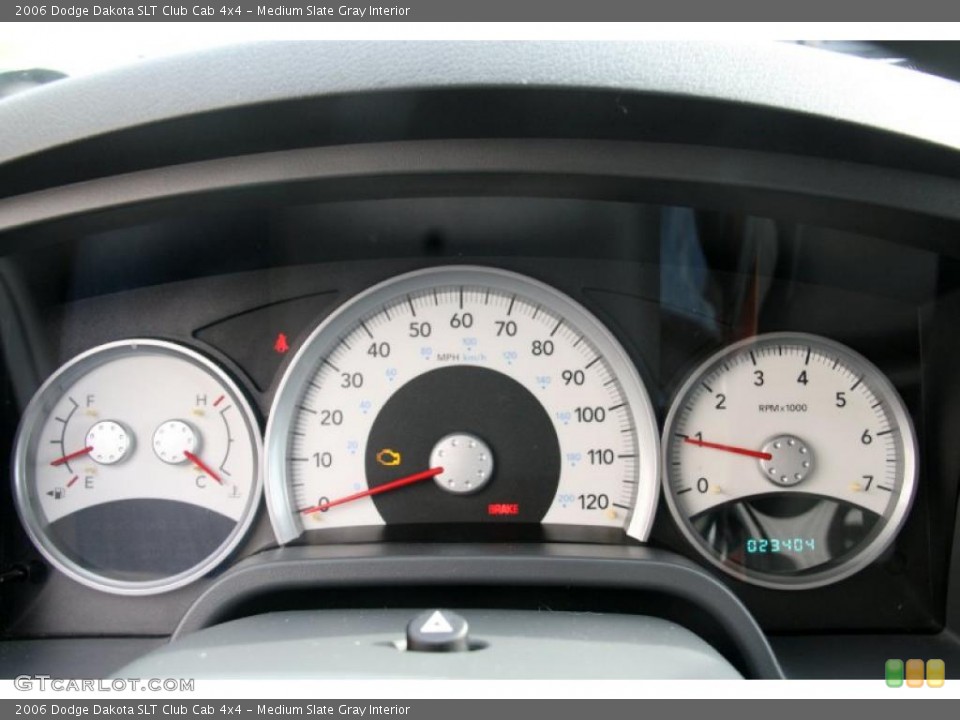 Medium Slate Gray Interior Gauges for the 2006 Dodge Dakota SLT Club Cab 4x4 #41062623
