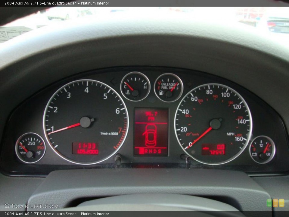 Platinum Interior Gauges for the 2004 Audi A6 2.7T S-Line quattro Sedan #41063215
