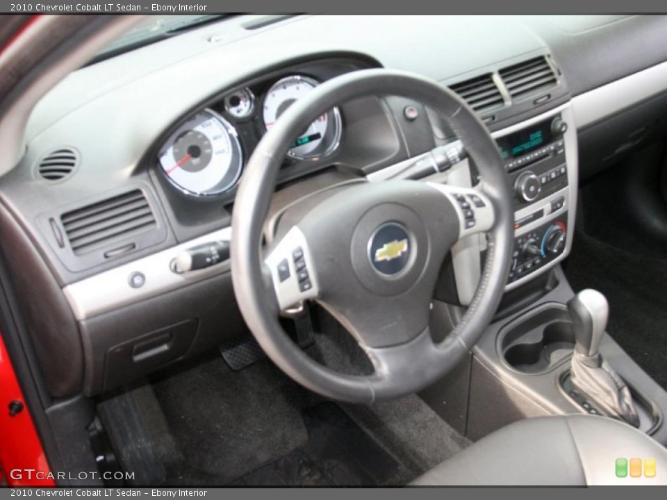 Ebony Interior Dashboard for the 2010 Chevrolet Cobalt LT Sedan #41063971