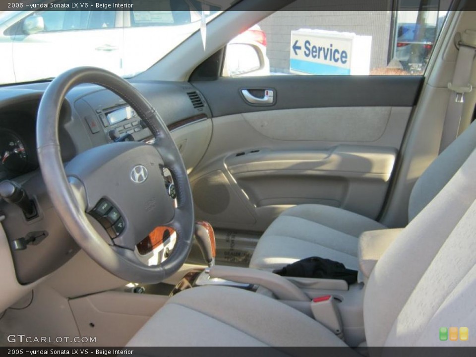 Beige Interior Photo for the 2006 Hyundai Sonata LX V6 #41064635