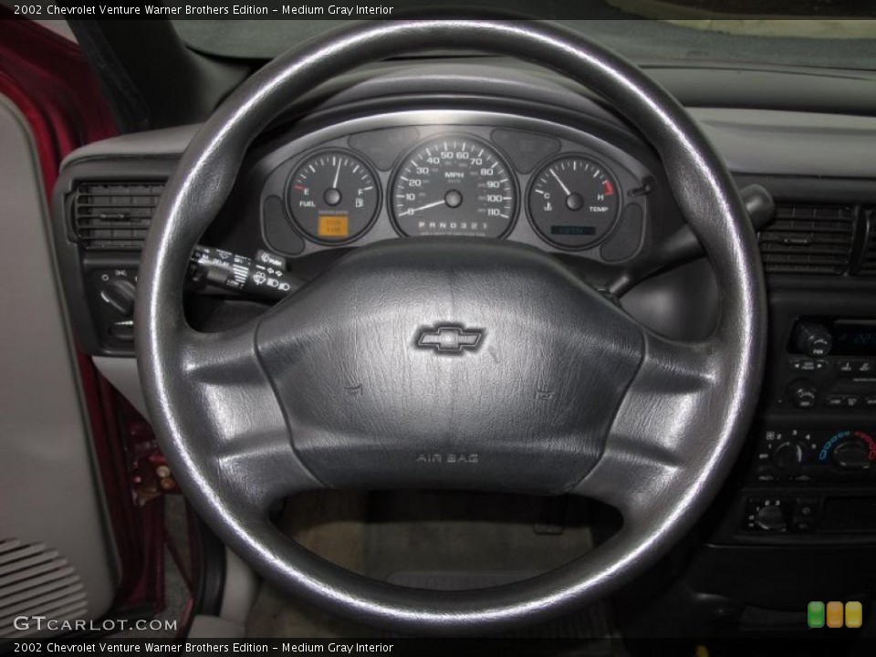 Medium Gray Interior Steering Wheel for the 2002 Chevrolet Venture Warner Brothers Edition #41065879