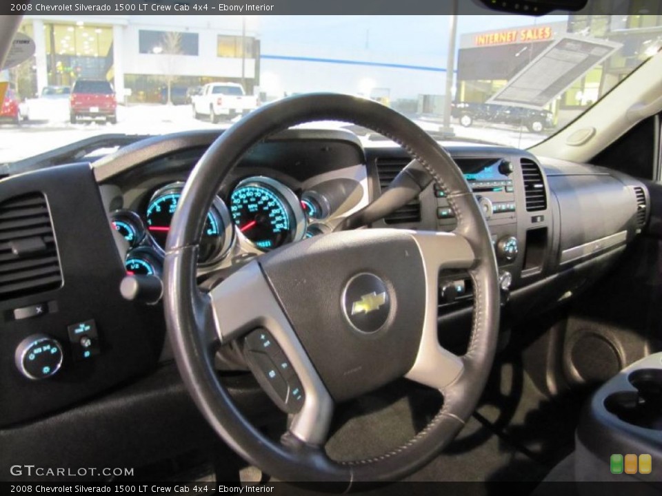 Ebony Interior Dashboard for the 2008 Chevrolet Silverado 1500 LT Crew Cab 4x4 #41069983