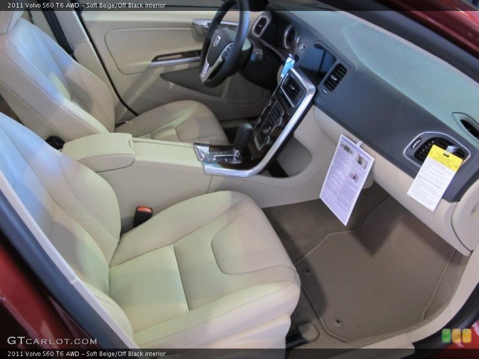 Soft Beige/Off Black Interior Photo for the 2011 Volvo S60 T6 AWD #41074267