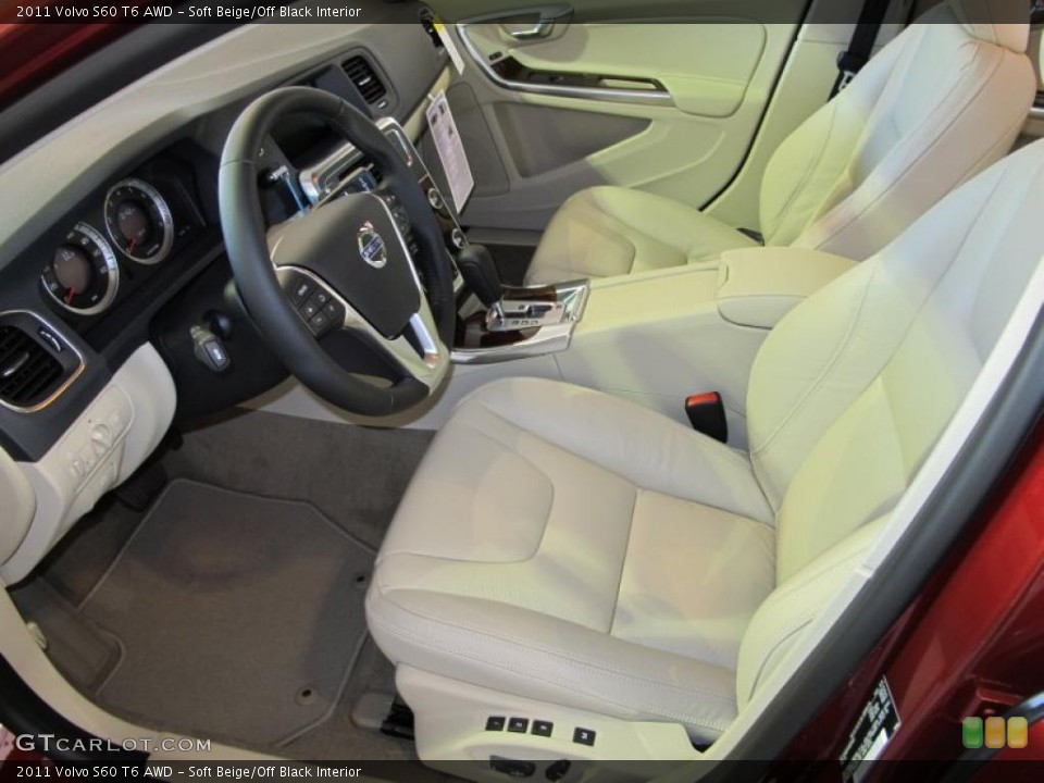 Soft Beige/Off Black Interior Photo for the 2011 Volvo S60 T6 AWD #41074315
