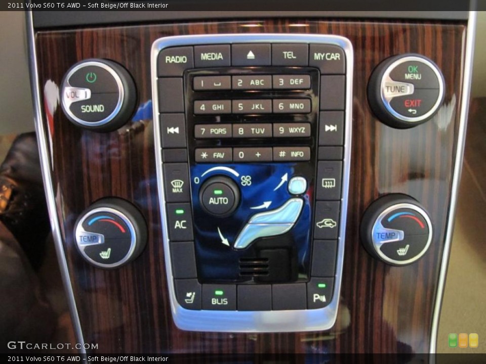 Soft Beige/Off Black Interior Controls for the 2011 Volvo S60 T6 AWD #41074379