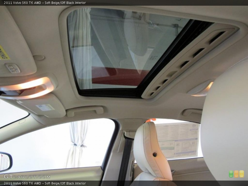 Soft Beige/Off Black Interior Sunroof for the 2011 Volvo S60 T6 AWD #41074411