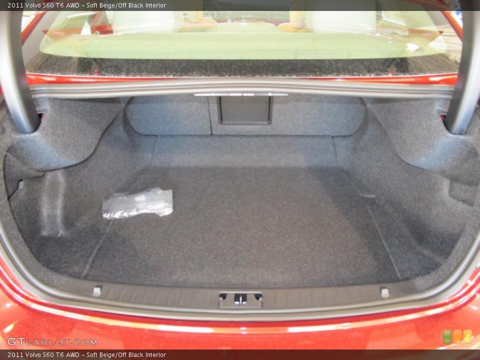 Soft Beige/Off Black Interior Trunk for the 2011 Volvo S60 T6 AWD #41074443