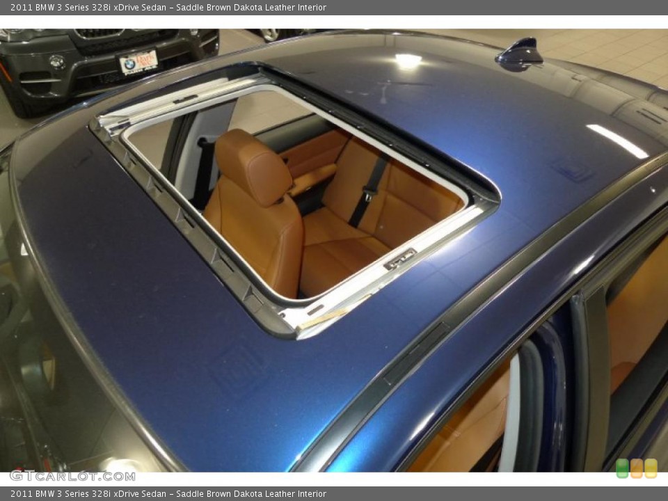 Saddle Brown Dakota Leather Interior Sunroof for the 2011 BMW 3 Series 328i xDrive Sedan #41075167