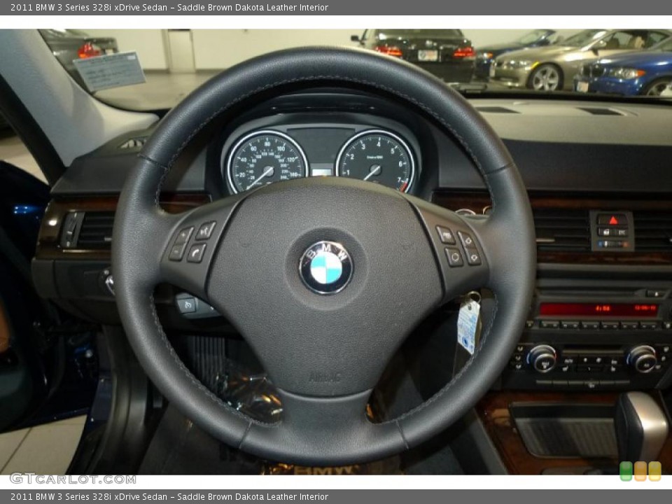 Saddle Brown Dakota Leather Interior Gauges for the 2011 BMW 3 Series 328i xDrive Sedan #41075375